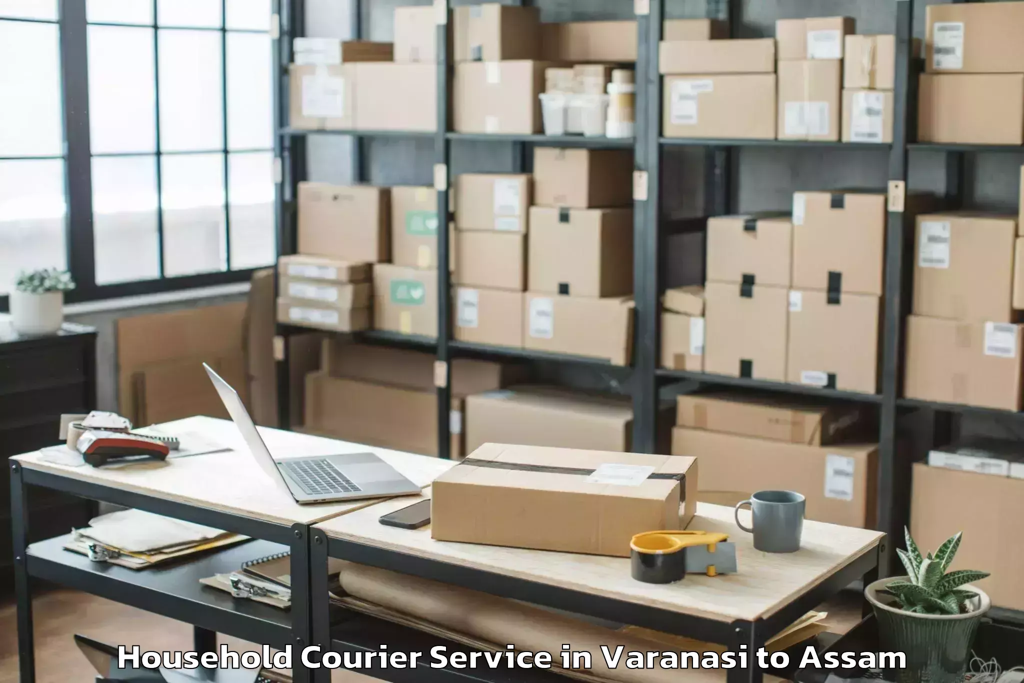 Book Varanasi to Goroimari Household Courier Online